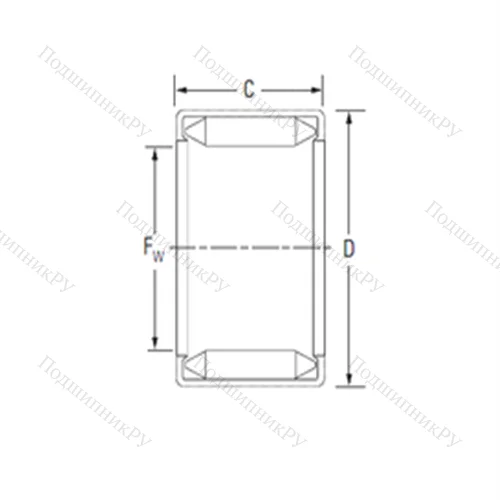 Подшипник игольчатый радиальный BH 1012 от производителя  KOYO