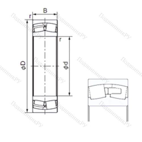 Подшипник роликовый радиальный 239/1060E от производителя  NACHI