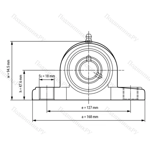 Подшипниковый узел SSUCPPL 207-W - Вал: 35 мм от производителя  LPZ