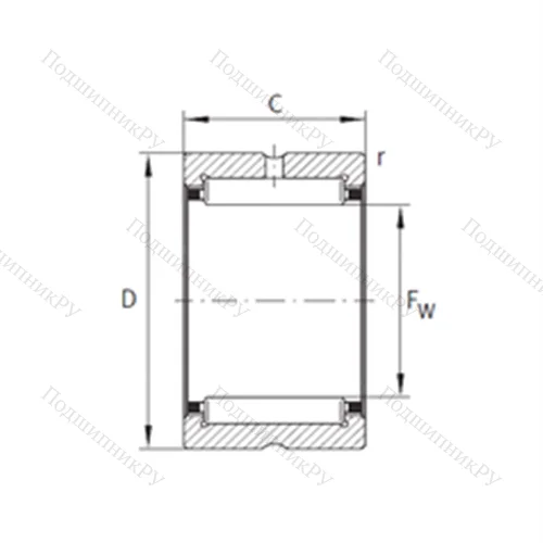 Подшипник игольчатый радиальный NKS 32-XL