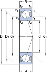 Подшипник S 71908 CD/HCP 4A