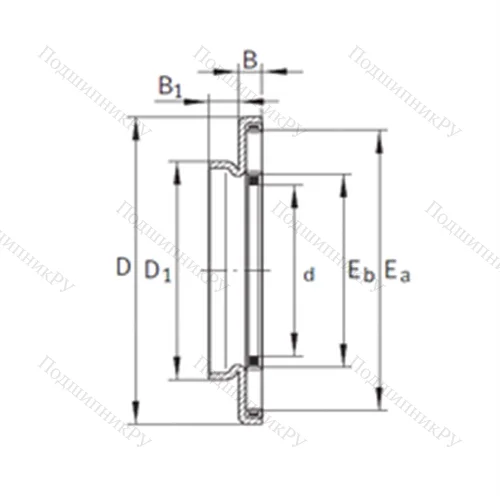 Подшипник игольчатый упорный AXW 35 от производителя  INA