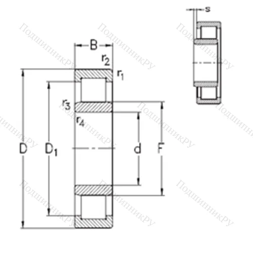 Подшипник роликовый радиальный NU 2330-E-MPA