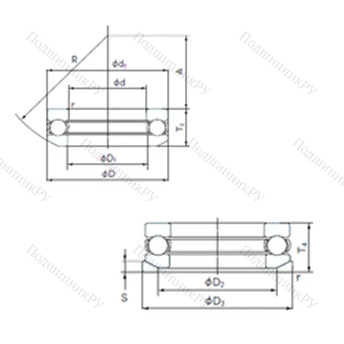 Подшипник шариковый упорный 53238U