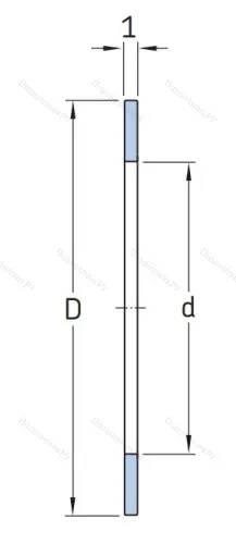 Игольчатый подшипник упорное кольцо AS 1730 от производителя  SKF