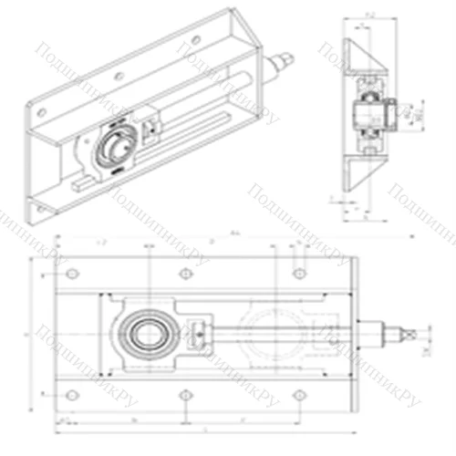Подшипниковый узел шариковый радиальный EXT 210+WB