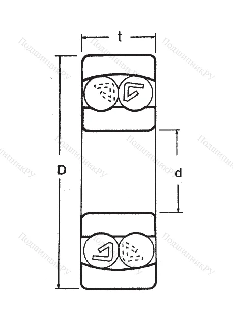 Двухрядный шариковый подшипник