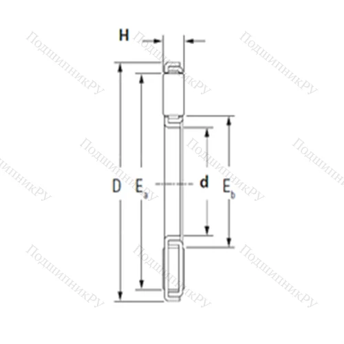 Подшипник игольчатый упорный TP 6280A