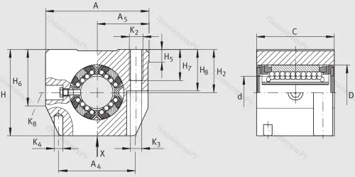 Подшипниковый узел  KGSNG 25-PP-AS в Кургане