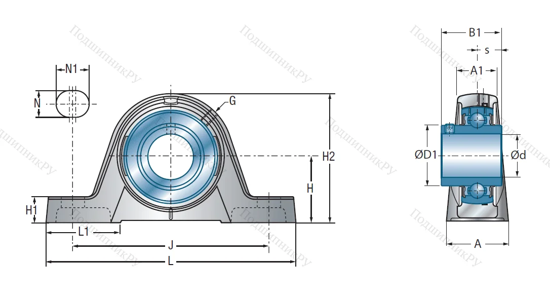 Подшипниковый узел UCPE 211