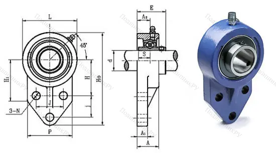Подшипниковый узел UCFB 211