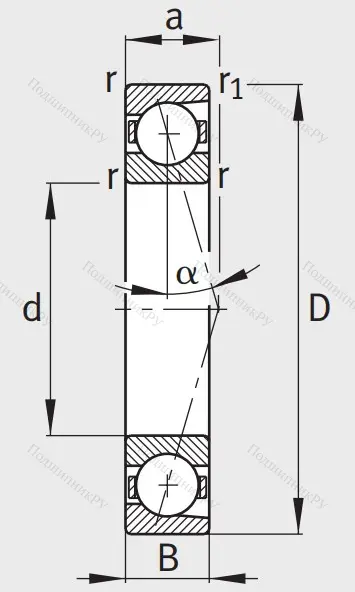 Сверхточный подшипник B 71908 CTP 4SUL