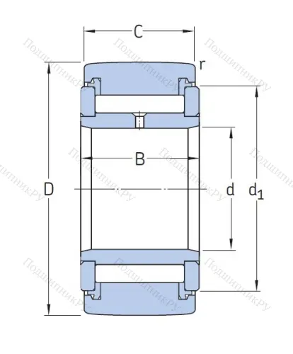 Игольчатый подшипник NATV 10 PP A от производителя  SKF