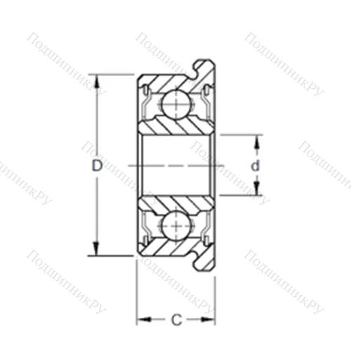 Подшипник шариковый радиальный SFR 4-2RS