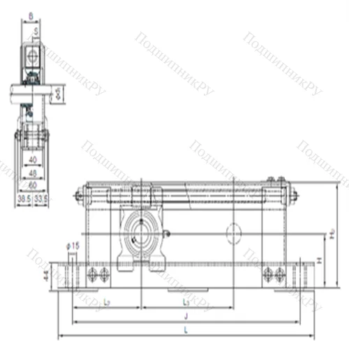 Подшипниковый узел шариковый радиальный UCTL 204+WL 300