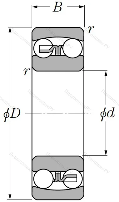 Двухрядный шариковый подшипник
