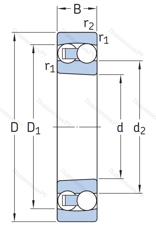 Двухрядный шариковый подшипник