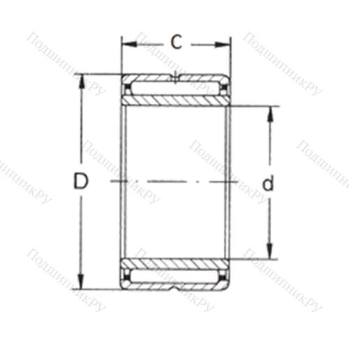 Подшипник игольчатый радиальный NKI 55/25