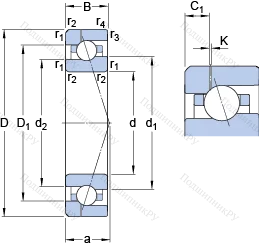 Подшипник 7014 CE/HCP 4AH 1