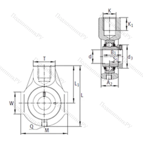 Подшипниковый узел шариковый радиальный