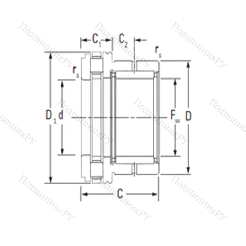 Подшипник комбинированный NAXR 50 от производителя  TIMKEN