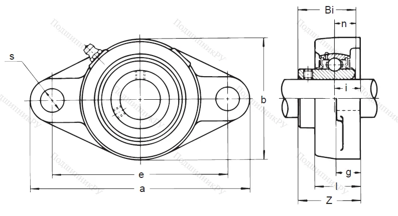 Подшипниковый узел UCFL 208
