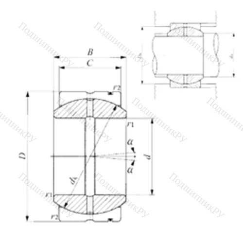Подшипник скольжения сферический SB 152613 от производителя  IKO