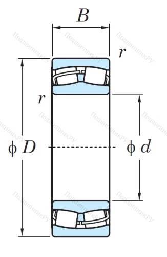 Сферический роликовый подшипник 24028 RH/RHRW 33 C 3 от производителя  KOYO