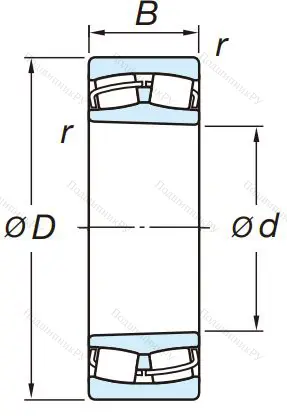 Сферический роликовый подшипник с конической посадкой на вал