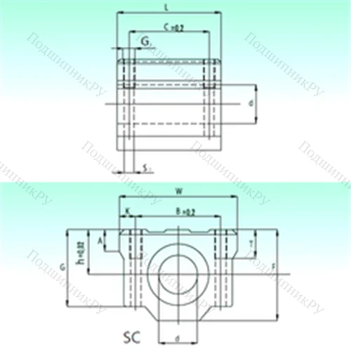 Подшипник шариковый линейный SC 30-UU от производителя  NBS