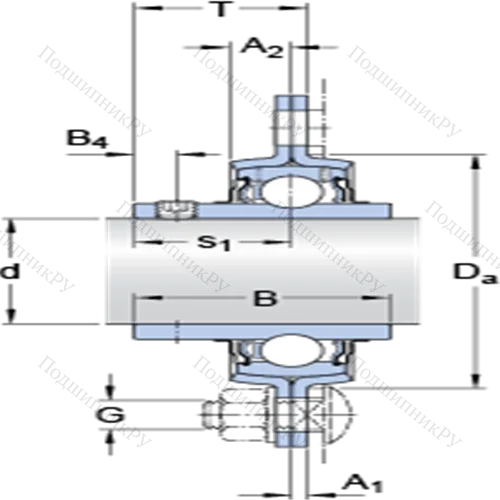 Фланцевые подшипниковые узлы типа Y (корпус типа Y-TECH, овальный фланец, крепление стопорными винтами) PFT 1.1/4 TF