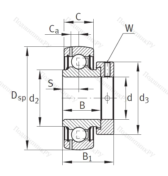Корпусный подшипник GRAE 25 XL NPP B FA 106