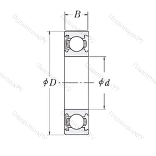 Подшипник шариковый радиальный LJ 1.3/4-Z