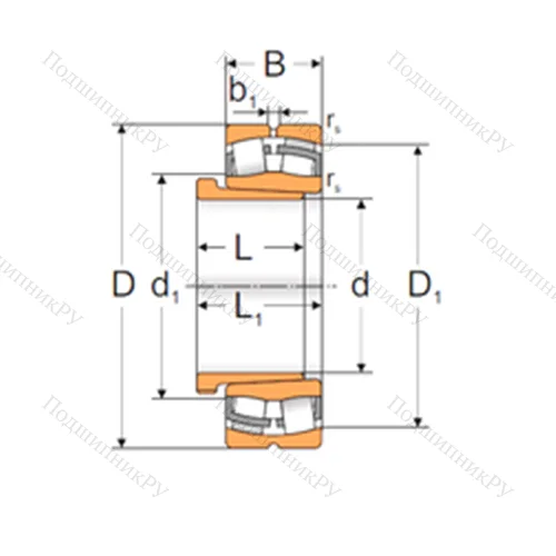 Подшипник роликовый радиальный самоцентрирующийся 22311 KW 33+AH 2311X