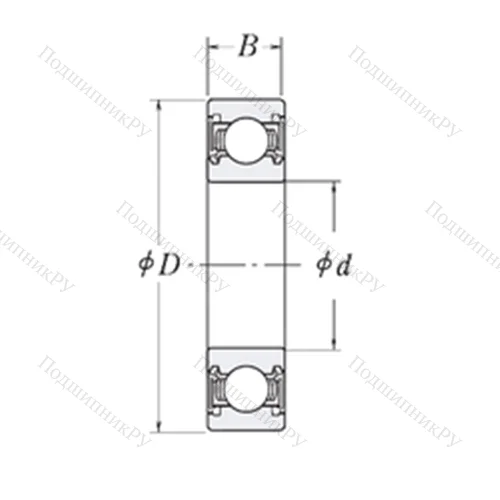Подшипник шариковый радиальный LJ 7/8-2RS