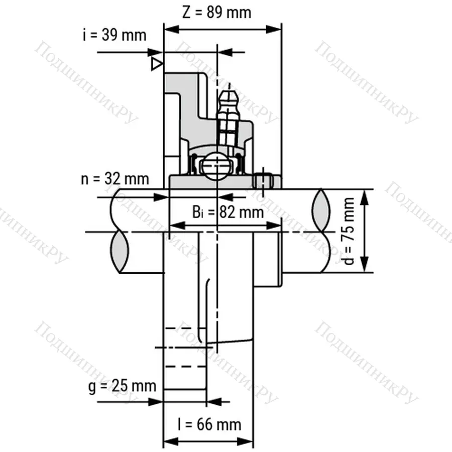 Подшипниковый узел UCF 315 - Вал: 75 мм
