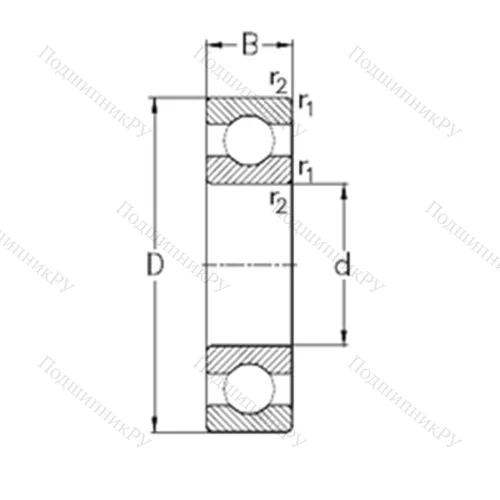 Подшипник шариковый радиальный 619/530-MA