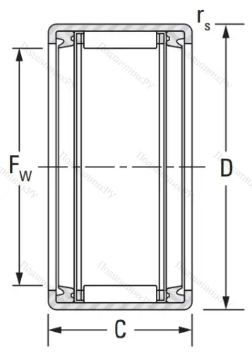 Игольчатый подшипник HK 2020 2RS