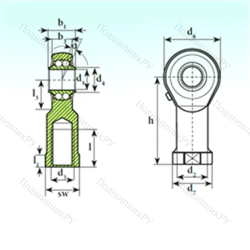 Подшипник шариковый радиальный самоцентрирующийся TSF 14 BB