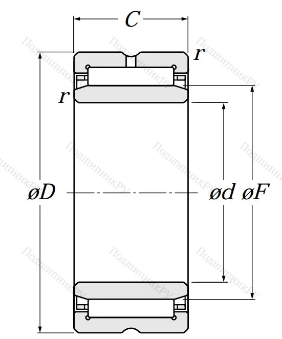 Игольчатый подшипник NA 6915 R