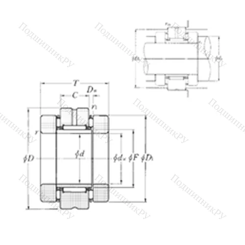 Подшипник комбинированный AXN 5090