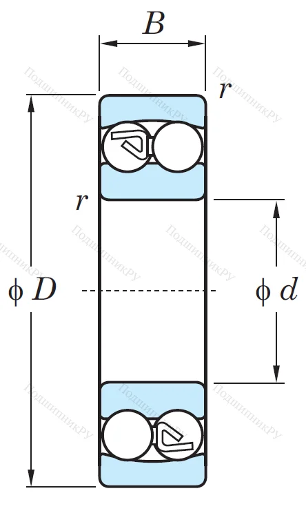 Двухрядный шариковый подшипник