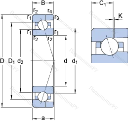 Подшипник 7002 CE/P 4AH