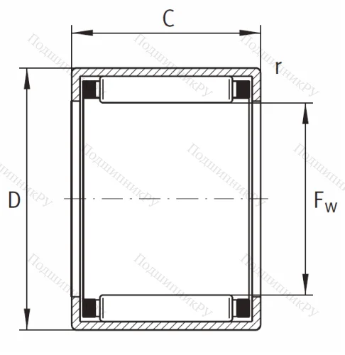 Игольчатый подшипник HK 1512 AS 1 от производителя  INA
