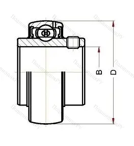 Высокотемпературный  корпусной подшипник UC 206 BHTS ZZ 280° (BECO)