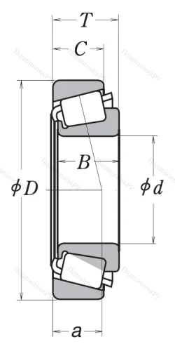 Конический роликовый подшипник HR 32206 J от производителя  NSK
