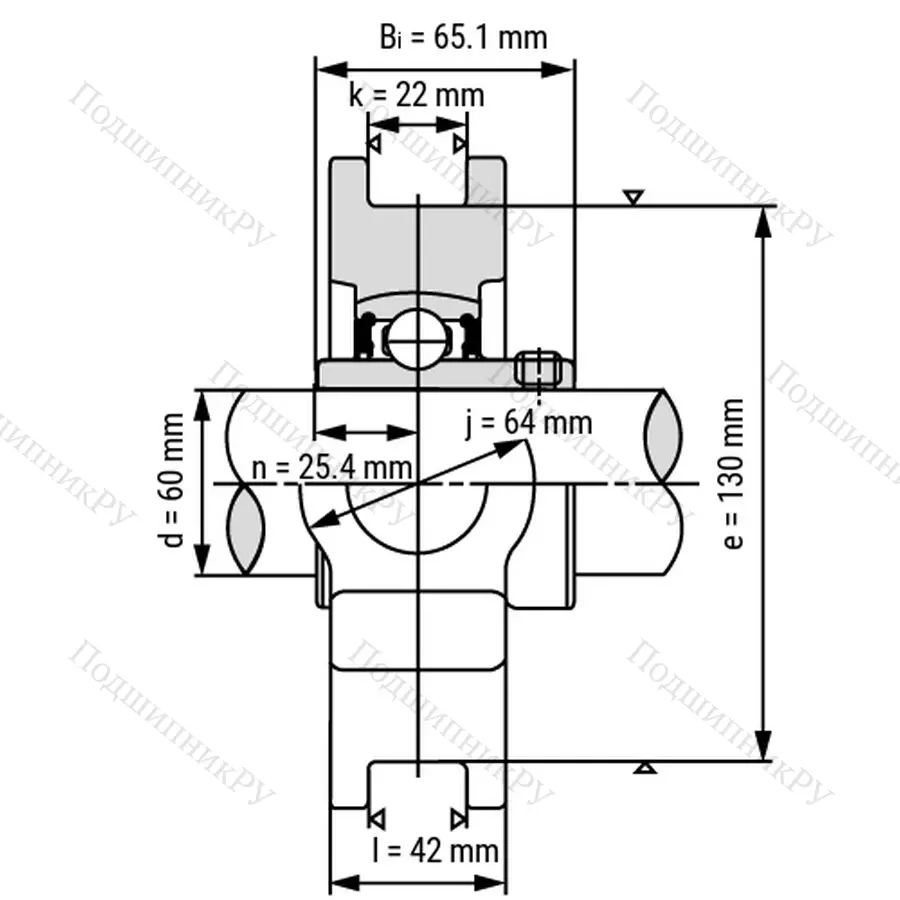 Подшипниковый узел UCT 305 - Вал: 25 мм