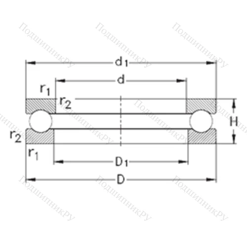 Подшипник шариковый упорный 51140-MP