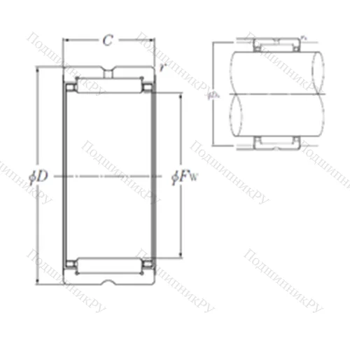 Подшипник игольчатый радиальный RNA 4907R