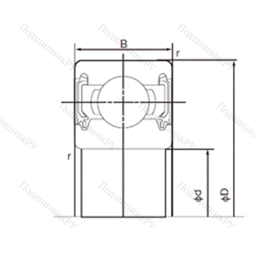 Подшипник шариковый радиальный 6317-2NK